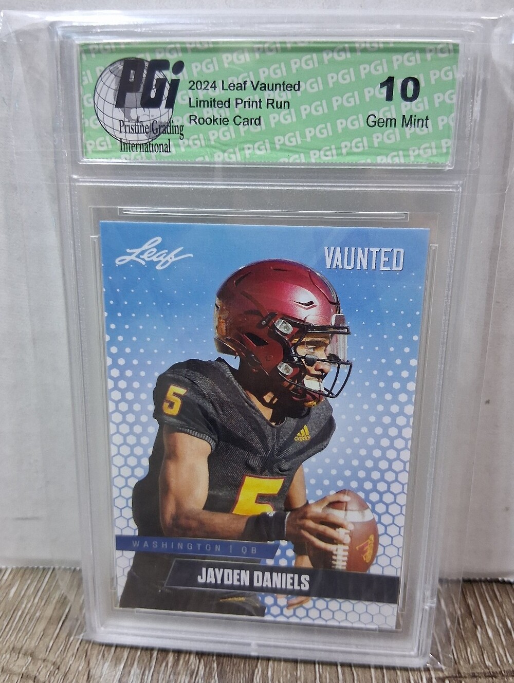 2024 Leaf Vaunted Jayden Daniels Rookie Card PGI Gem Mint 10